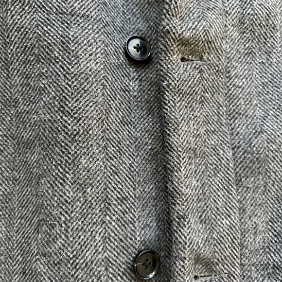 Abercrombie And Fitch Herringbone Wool Top Coat Jacket Men's XL - Picture 2 of 9